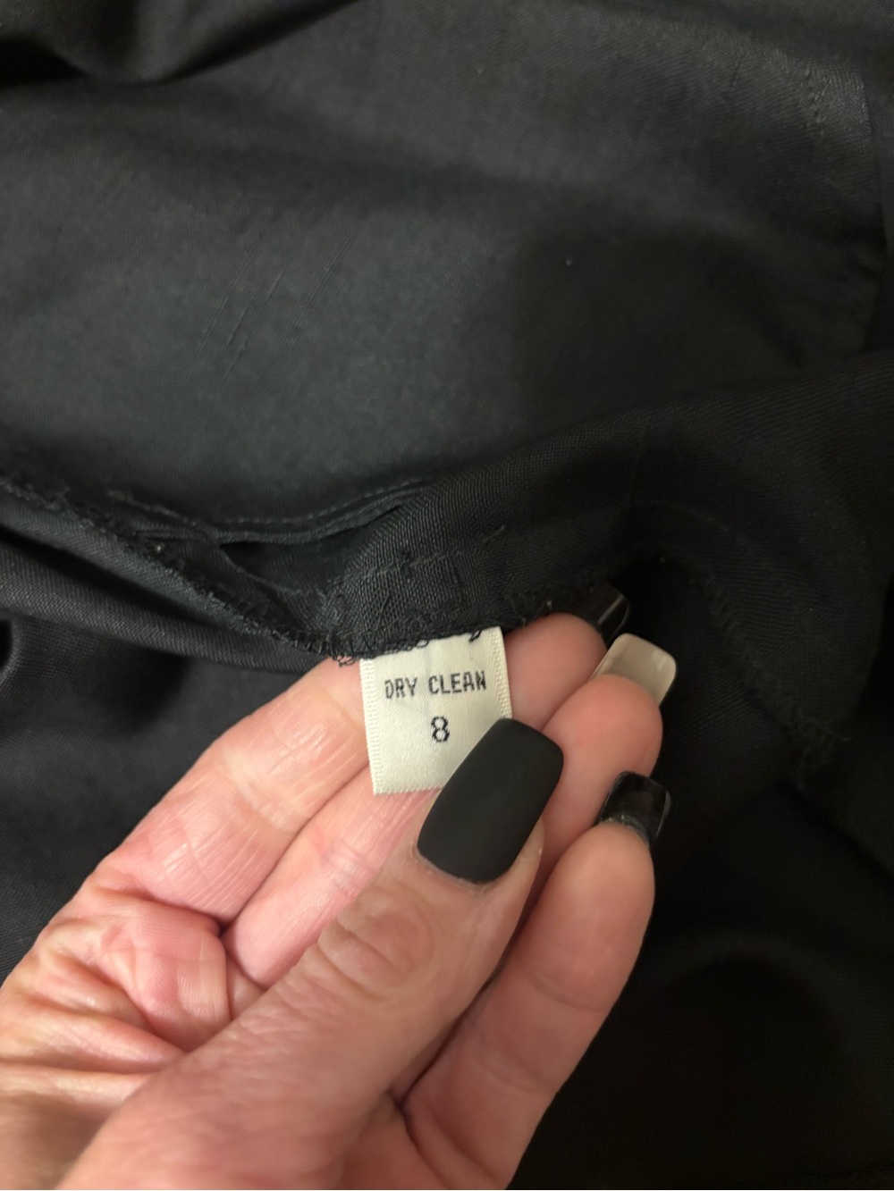 🎁Calvin Klein Classic Black Long-Sleeve Draped Neck Dress - Picture 5 of 5